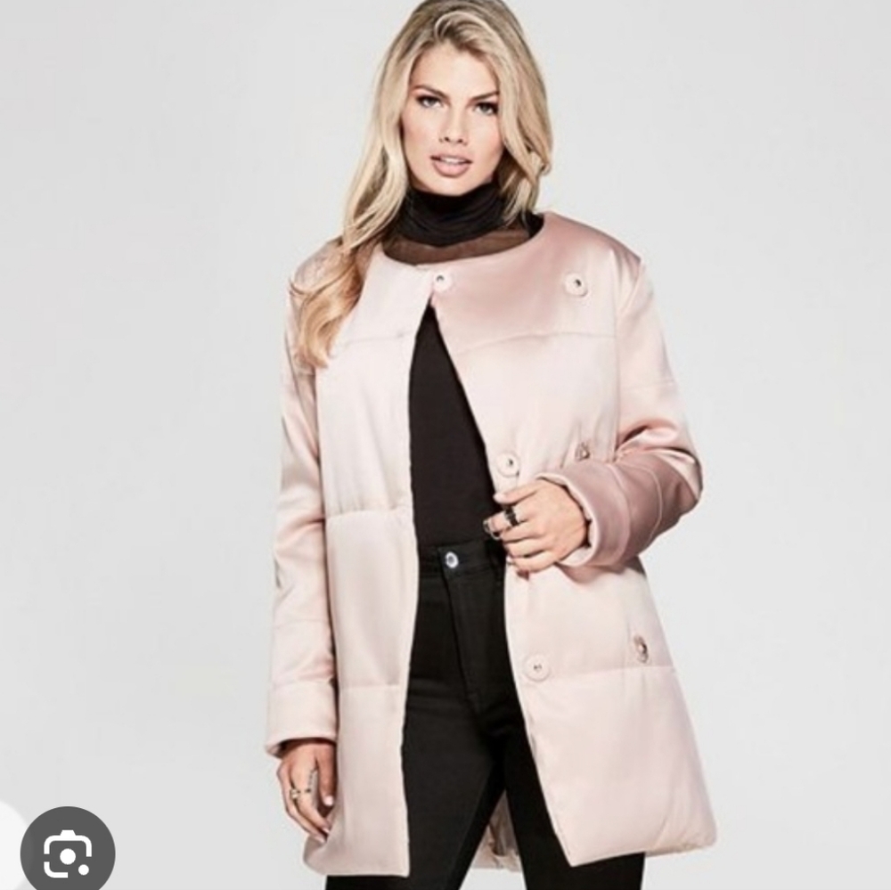 *SALE* NWT Marciano Rose Gold/Blush Pink Oversized Puffer Jacket